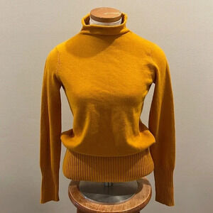 French Connection - Mock Neck Long Sleeve Sweater - Rust Orange Color - Size XS